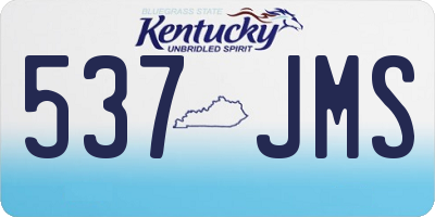 KY license plate 537JMS