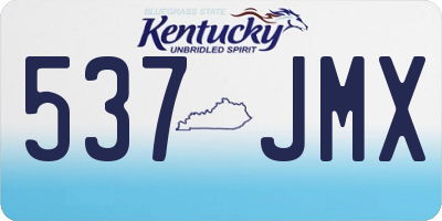 KY license plate 537JMX
