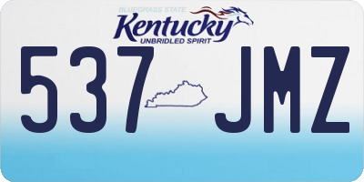 KY license plate 537JMZ