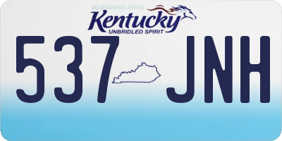 KY license plate 537JNH