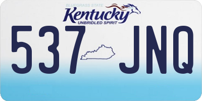 KY license plate 537JNQ