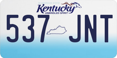 KY license plate 537JNT