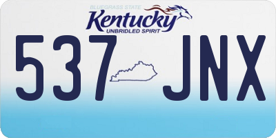 KY license plate 537JNX