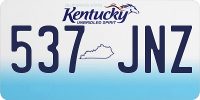 KY license plate 537JNZ