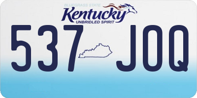 KY license plate 537JOQ