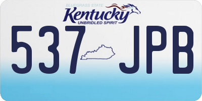 KY license plate 537JPB