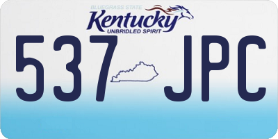 KY license plate 537JPC