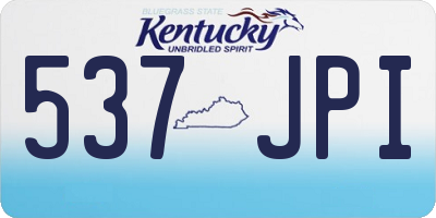 KY license plate 537JPI