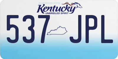 KY license plate 537JPL