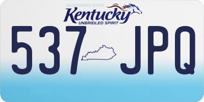 KY license plate 537JPQ