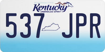 KY license plate 537JPR