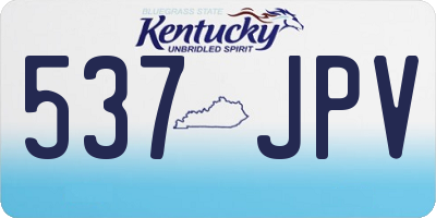 KY license plate 537JPV