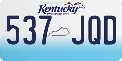 KY license plate 537JQD