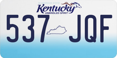 KY license plate 537JQF