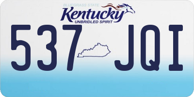 KY license plate 537JQI