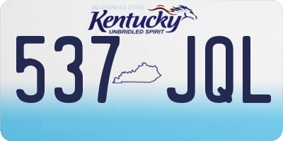 KY license plate 537JQL