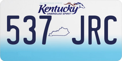 KY license plate 537JRC