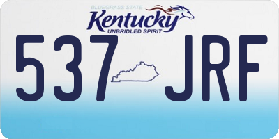 KY license plate 537JRF