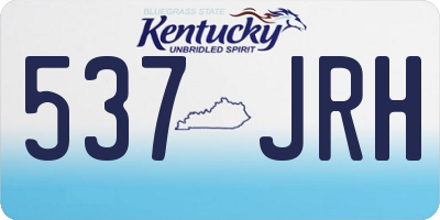 KY license plate 537JRH