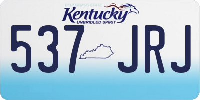 KY license plate 537JRJ