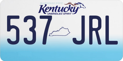 KY license plate 537JRL