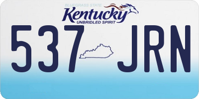 KY license plate 537JRN