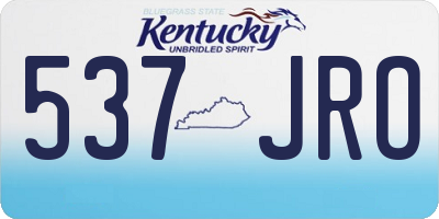 KY license plate 537JRO