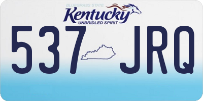 KY license plate 537JRQ