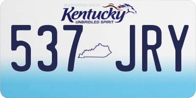 KY license plate 537JRY