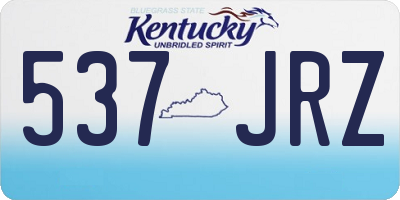 KY license plate 537JRZ