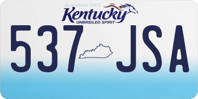 KY license plate 537JSA