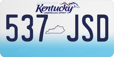 KY license plate 537JSD