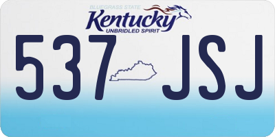 KY license plate 537JSJ