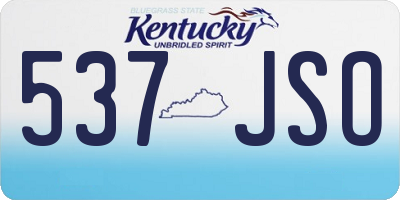 KY license plate 537JSO