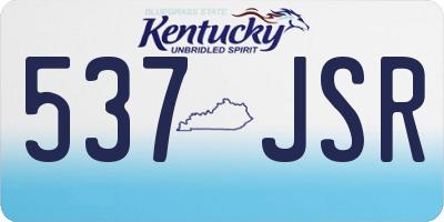 KY license plate 537JSR