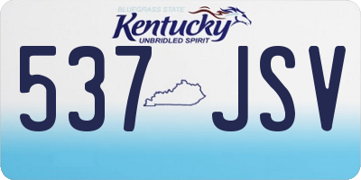 KY license plate 537JSV