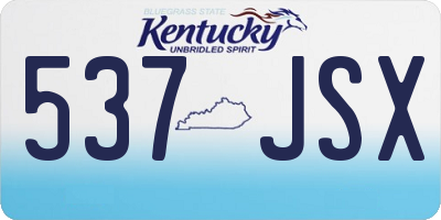KY license plate 537JSX