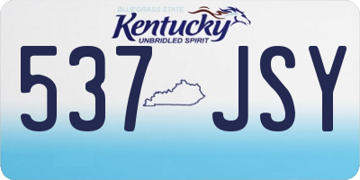 KY license plate 537JSY