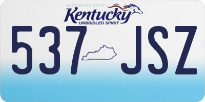 KY license plate 537JSZ