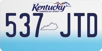 KY license plate 537JTD