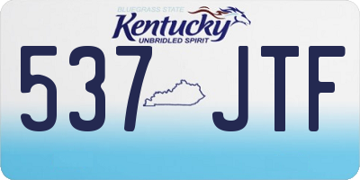 KY license plate 537JTF