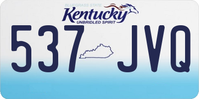 KY license plate 537JVQ