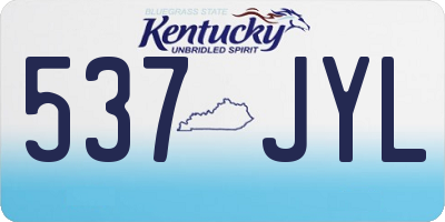 KY license plate 537JYL