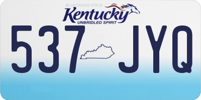 KY license plate 537JYQ