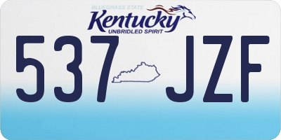 KY license plate 537JZF