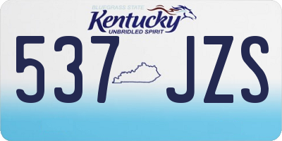 KY license plate 537JZS