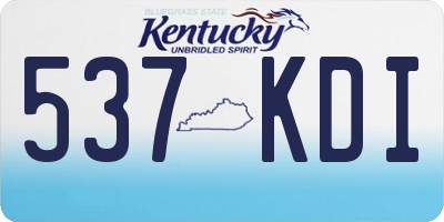 KY license plate 537KDI