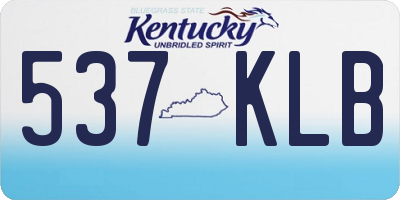 KY license plate 537KLB