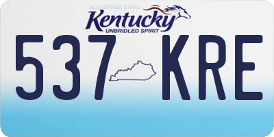 KY license plate 537KRE