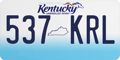 KY license plate 537KRL